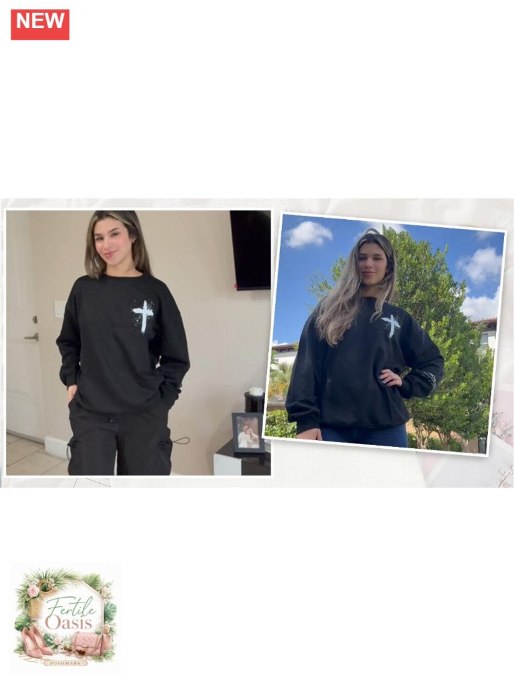Christian Sweatshirt Psalms 91 Jesus Hoodie Religious Faith God Shirt Bible - Picture 6 of 6
